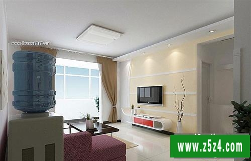 小户型电视背景墙装修效果图色彩图片1
